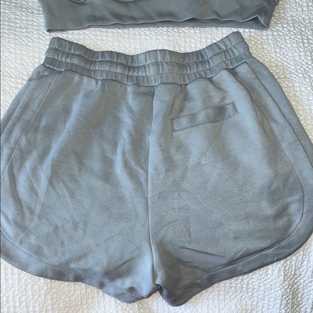 Varley Light Blue Short Sleeve Zip Polo and Shorts Set - Picture 8 of 14